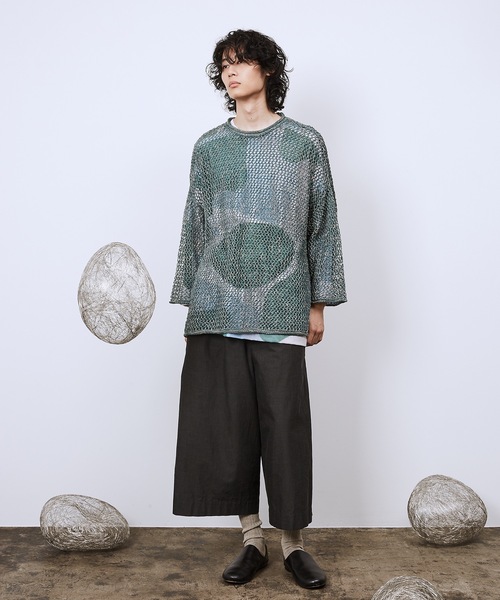 Dulcamara（ドゥルカマラ）の「リキッドバブルヨークスリーブロンT（Tシャツ/カットソー・メンズ・グリーン/ネイビー・1/2）」の8枚目の写真