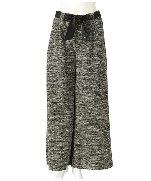 Settimissimo(セッティミッシモ)の「ITALY メランジ リボンベルト付 フレアパンツ(その他パンツ・レディース・ホワイト/ブラック・FREE)」の20枚目の写真