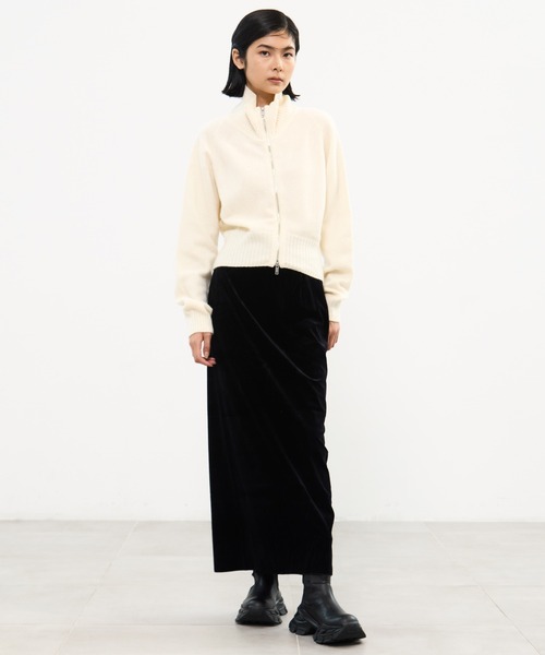 STUDIOUS（ステュディオス）の「【STUDIOUS/ステュディオス】Cashmere Wool Drivers Knit/ニットカーディガン/カシミヤニット（ニット/セーター・レディース・ブラック/モカ/ライム/オフホワイト・FREE）」の22枚目の写真