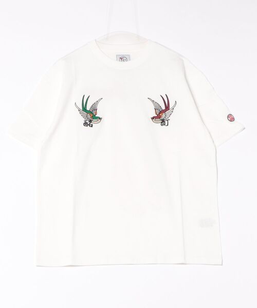 JUGLANS(ユグランス)の「【YOIDORE/ヨイドレ】歌舞伎と虎 Tシャツ(Tシャツ/カットソー・メンズ・ブラック/ワイン/ホワイト・XL/L/M)」の1枚目の写真