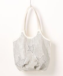 スターシルバーストーン合皮トートバッグ