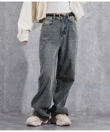 ANAP | ヴィンテージ加工ストレートデニムパンツ(デニムパンツ)