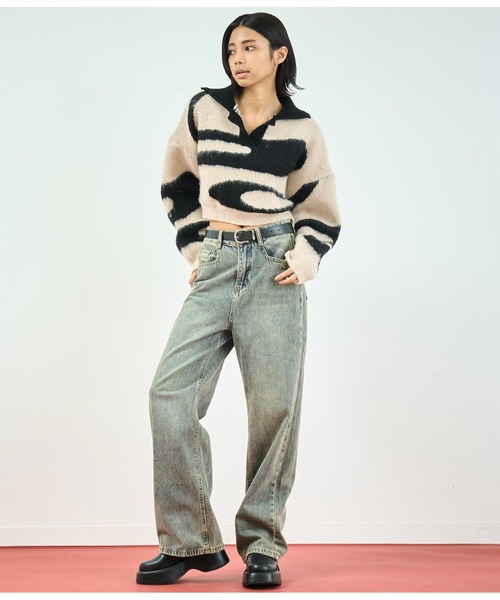 ANAP（アナップ）の「ヴィンテージ加工ストレートデニムパンツ（デニムパンツ・レディース・ブルー・S/M）」の16枚目の写真