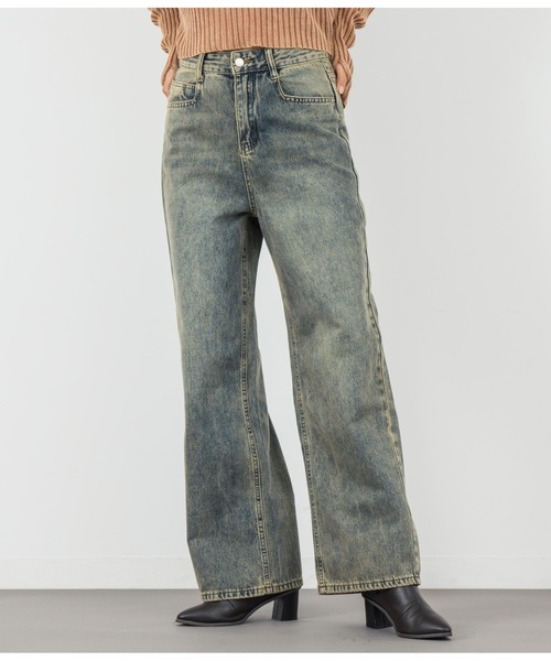 ANAP（アナップ）の「ヴィンテージ加工ストレートデニムパンツ（デニムパンツ・レディース・ブルー・S/M）」の19枚目の写真