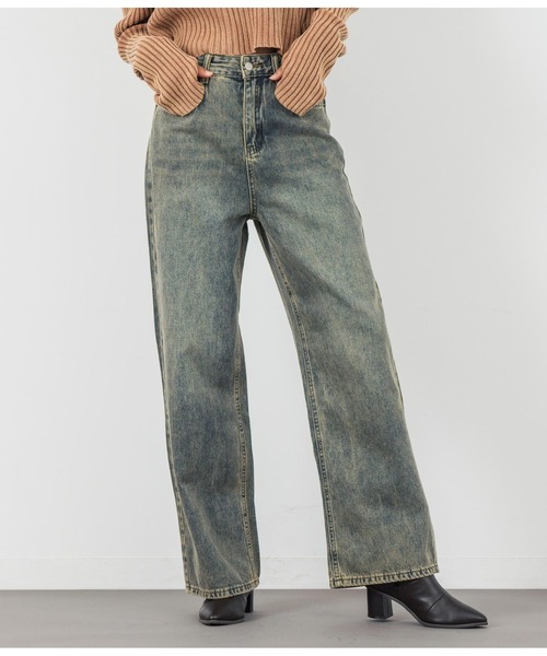 ANAP（アナップ）の「ヴィンテージ加工ストレートデニムパンツ（デニムパンツ・レディース・ブルー・S/M）」の20枚目の写真