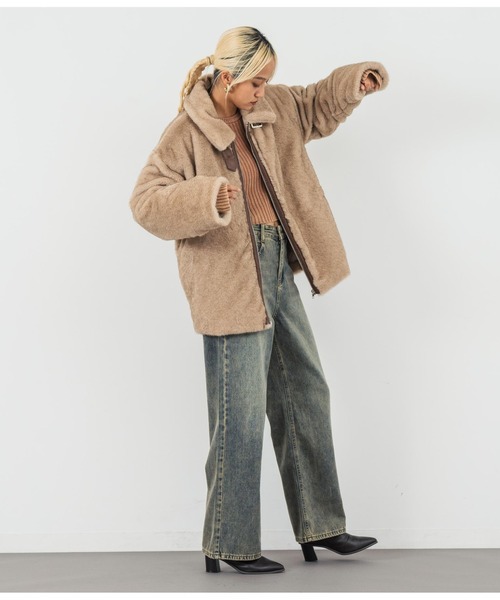 ANAP（アナップ）の「ヴィンテージ加工ストレートデニムパンツ（デニムパンツ・レディース・ブルー・S/M）」の15枚目の写真