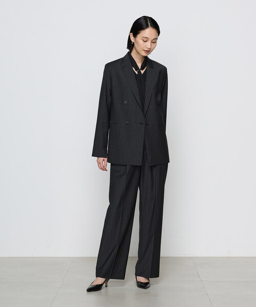 COMME CA（コムサ）の「【セットアップ対応】ブライトリートロストライプ ジャケット<br>（セットアップ・レディース・チャコール・11号/9号）」の14枚目の写真