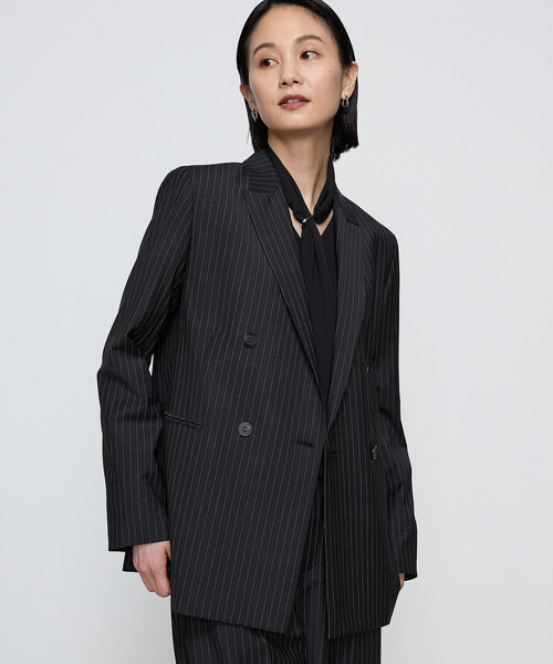 COMME CA（コムサ）の「【セットアップ対応】ブライトリートロストライプ ジャケット<br>（セットアップ・レディース・チャコール・11号/9号）」の10枚目の写真