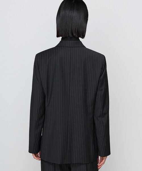 COMME CA（コムサ）の「【セットアップ対応】ブライトリートロストライプ ジャケット<br>（セットアップ・レディース・チャコール・11号/9号）」の22枚目の写真