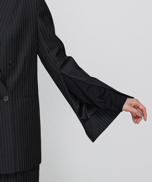 COMME CA（コムサ）の「【セットアップ対応】ブライトリートロストライプ ジャケット<br>（セットアップ・レディース・チャコール・11号/9号）」の18枚目の写真