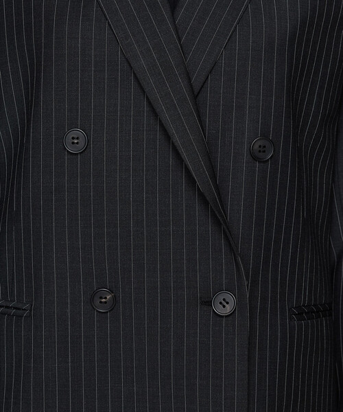 COMME CA（コムサ）の「【セットアップ対応】ブライトリートロストライプ ジャケット<br>（セットアップ・レディース・チャコール・11号/9号）」の16枚目の写真