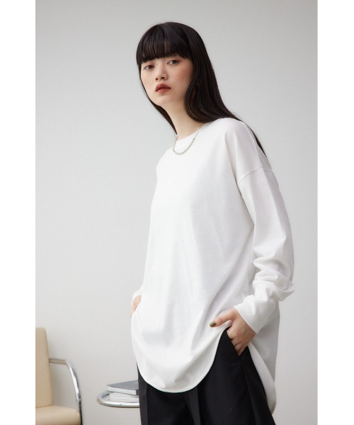AZUL by moussy(アズールバイマウジー)の「アソートデザインレイヤードトップス(Tシャツ/カットソー・レディース・ブラック系その他2/ホワイト系その他2/オフホワイト/ブラック・SMALL/MEDIUM)」の5枚目の写真