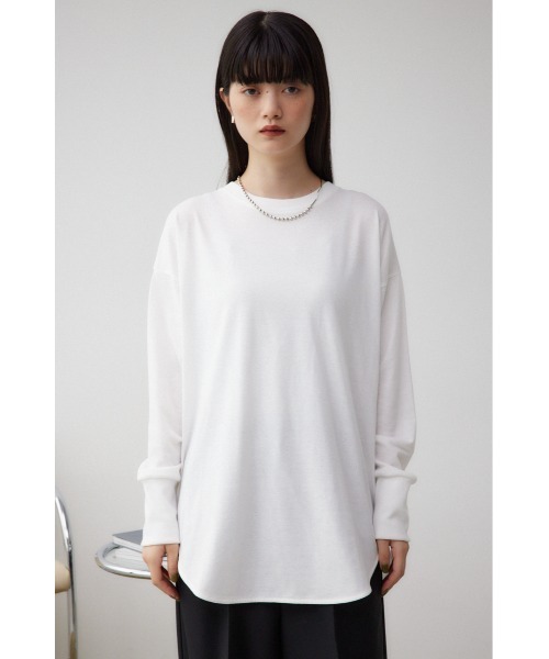 AZUL by moussy(アズールバイマウジー)の「アソートデザインレイヤードトップス(Tシャツ/カットソー・レディース・ブラック系その他2/ホワイト系その他2/オフホワイト/ブラック・SMALL/MEDIUM)」の8枚目の写真