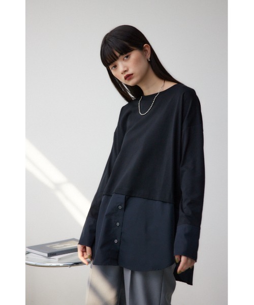 AZUL by moussy(アズールバイマウジー)の「アソートデザインレイヤードトップス(Tシャツ/カットソー・レディース・ブラック系その他2/ホワイト系その他2/オフホワイト/ブラック・SMALL/MEDIUM)」の21枚目の写真