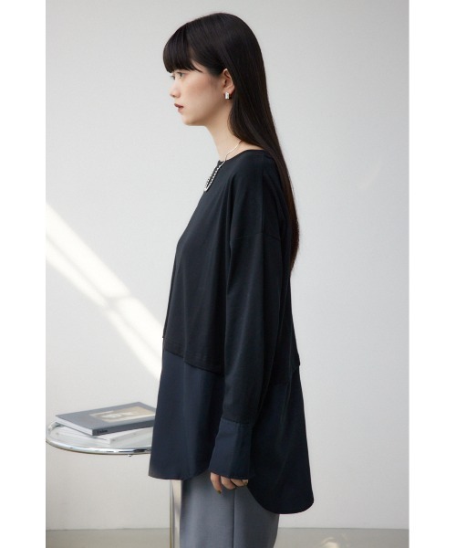 AZUL by moussy(アズールバイマウジー)の「アソートデザインレイヤードトップス(Tシャツ/カットソー・レディース・ブラック系その他2/ホワイト系その他2/オフホワイト/ブラック・SMALL/MEDIUM)」の13枚目の写真