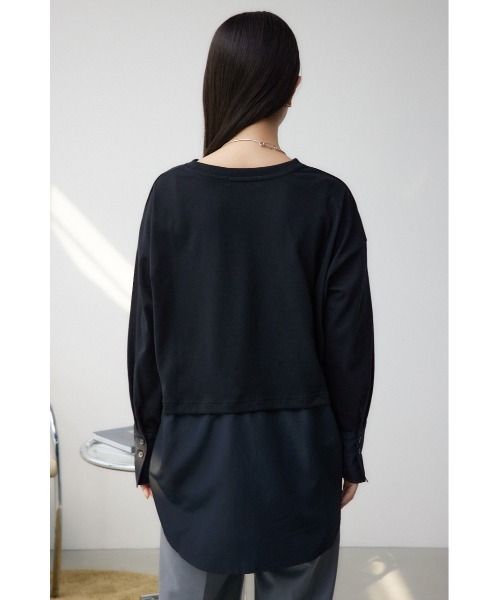 AZUL by moussy(アズールバイマウジー)の「アソートデザインレイヤードトップス(Tシャツ/カットソー・レディース・ブラック系その他2/ホワイト系その他2/オフホワイト/ブラック・SMALL/MEDIUM)」の14枚目の写真