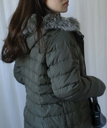 ダウンジャケット/コート（グリーン・カーキ/緑色系・リアルファー