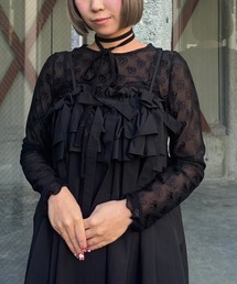 RIBBON SHEER CHOKER トップス