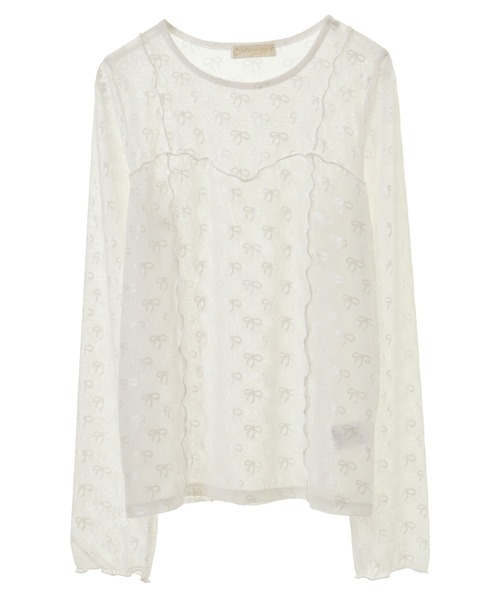 Candy Stripper(キャンディストリッパー)の「RIBBON SHEER CHOKER トップス(その他トップス・レディース・オフホワイト/ブラック/ピンク・FREE)」の22枚目の写真