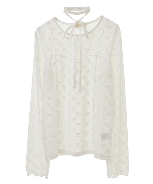 Candy Stripper(キャンディストリッパー)の「RIBBON SHEER CHOKER トップス(その他トップス・レディース・オフホワイト/ブラック/ピンク・FREE)」の20枚目の写真