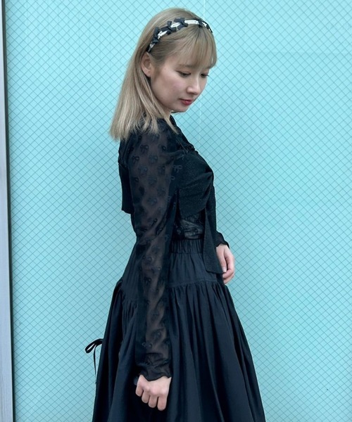 Candy Stripper(キャンディストリッパー)の「RIBBON SHEER CHOKER トップス(その他トップス・レディース・オフホワイト/ブラック/ピンク・FREE)」の11枚目の写真