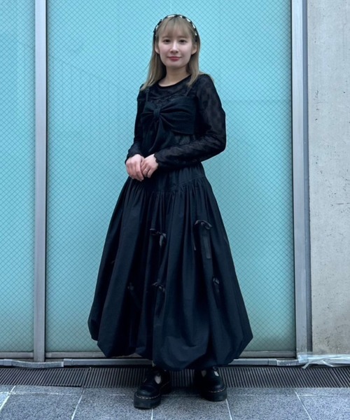 Candy Stripper(キャンディストリッパー)の「RIBBON SHEER CHOKER トップス(その他トップス・レディース・オフホワイト/ブラック/ピンク・FREE)」の13枚目の写真