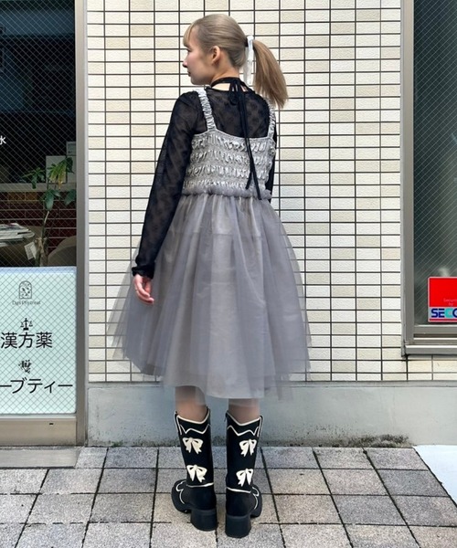 Candy Stripper(キャンディストリッパー)の「RIBBON SHEER CHOKER トップス(その他トップス・レディース・オフホワイト/ブラック/ピンク・FREE)」の15枚目の写真