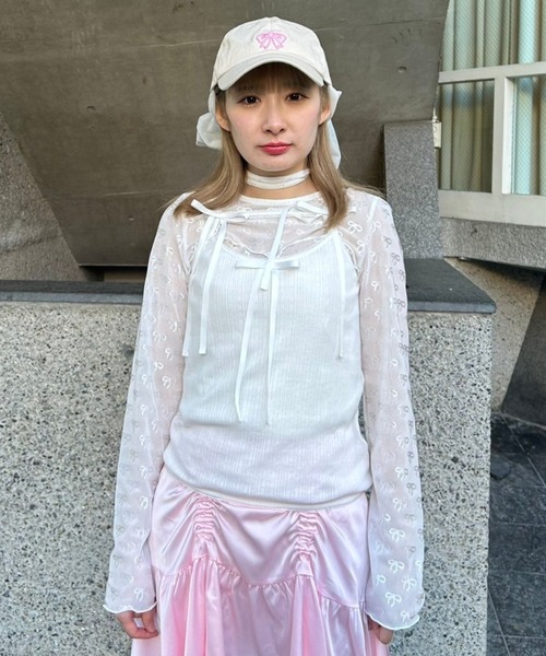 CandyStripper 値下げ中 RIBBON TULLE BLOUSE RIBBON SHEER CHOKER トップス（その他トップス）｜Candy