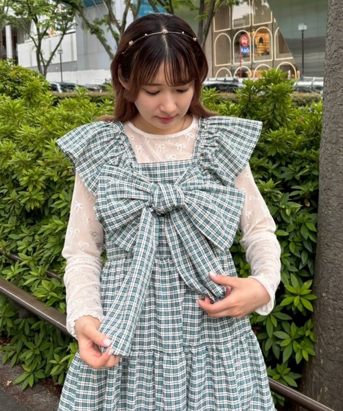 トップス aip Candy Stripper JOINED RIB TOPS RIBBON SHEER CHOKER トップス（その他トップス）｜Candy