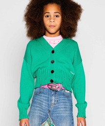 MARNI（マルニ）の「MARNI(マルニ)Kids & Junior ワンポイントブランドロゴダメージカーディガン（カーディガン/ボレロ）」