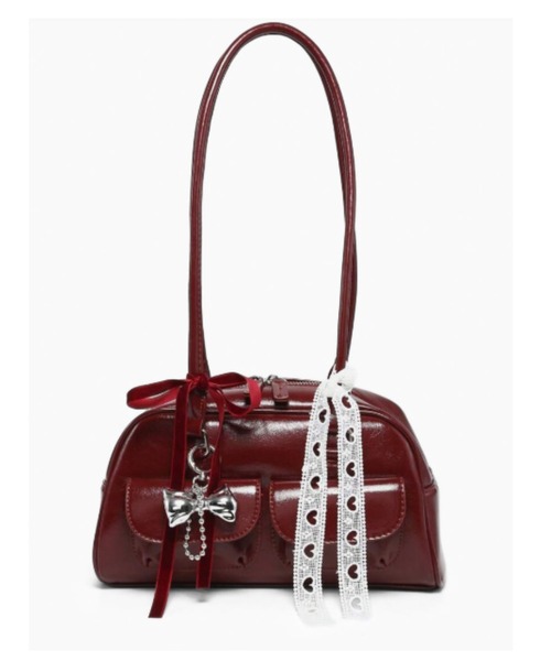 almo（アルモ）の「チャーム付きミニボストンバッグ(se)（ボストンバッグ・レディース・レオパード/ブラック/レッド・FREE）」の2枚目の写真