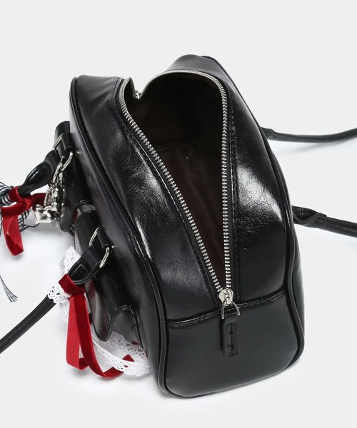 almo（アルモ）の「チャーム付きミニボストンバッグ(se)（ボストンバッグ・レディース・レオパード/ブラック/レッド・FREE）」の4枚目の写真