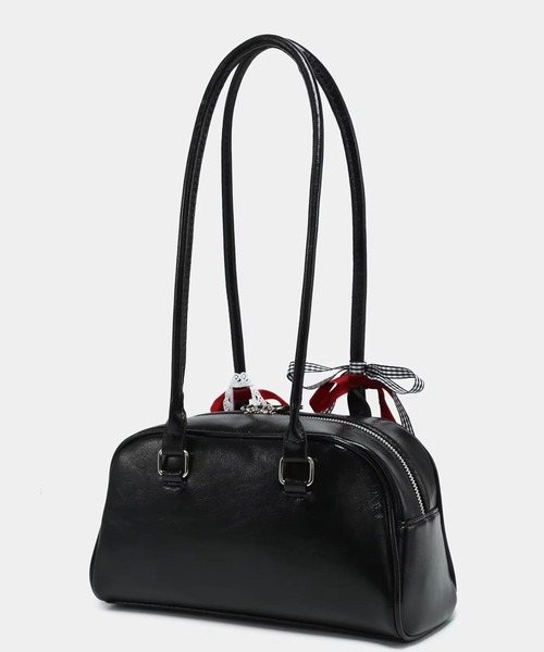 almo（アルモ）の「チャーム付きミニボストンバッグ(se)（ボストンバッグ・レディース・レオパード/ブラック/レッド・FREE）」の6枚目の写真