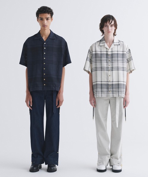 CULLNI（クルニ）の「Hem Slit Wide Denim Pant with Long Belt（デニムパンツ・メンズ・ブラック/ネイビー/ダークネイビー/ブルー/アイボリー・2/0/1）」の7枚目の写真