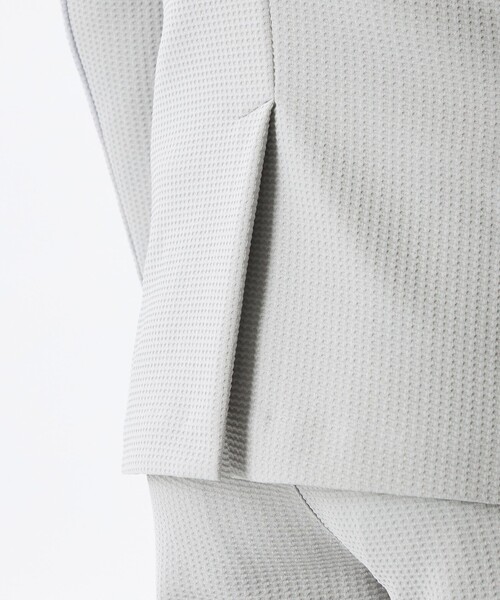 EPOCA UOMO（エポカウォモ）の「ウェーブワッフルジャケット（テーラードジャケット・メンズ・ブラック/ダークネイビー/ライトグレー・48/46）」の7枚目の写真