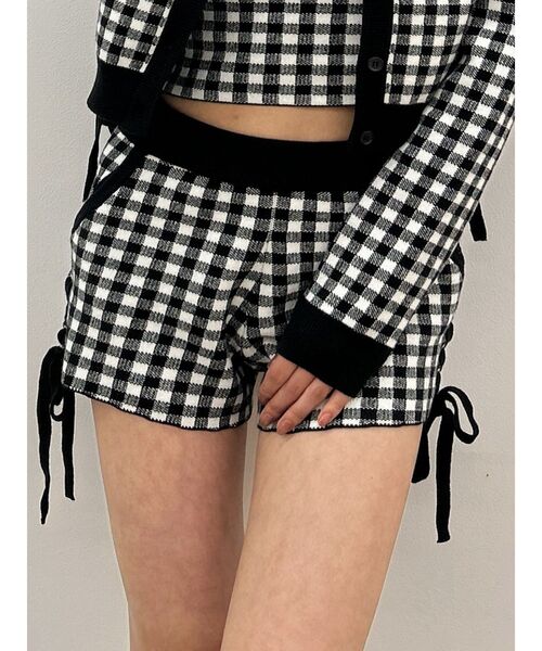 GYDA（ジェイダ）の「サイドレースアップニットショートパンツ【SETUP着用可】（その他パンツ・レディース・その他/その他2/ブラック・FREE）」の3枚目の写真
