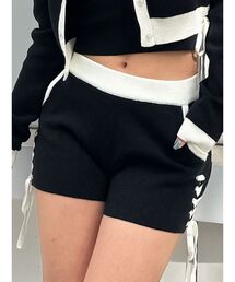 サイドレースアップニットショートパンツ【SETUP着用可】