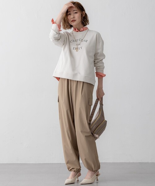 セール】【洗える】CANCLINI クロップド テントライン シャツ