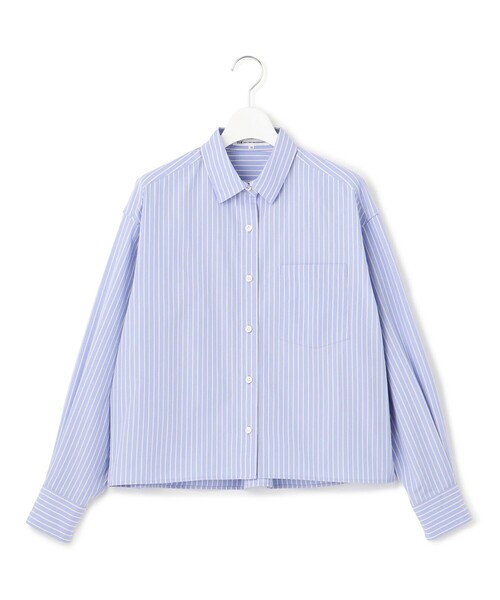 23区（ニジュウサンク）の「【洗える】CANCLINI クロップド テントライン シャツ（シャツ/ブラウス・レディース・オレンジ系1/スカイブルー系/スカイブルー系1/ホワイト系/ホワイト系1・38）」の13枚目の写真