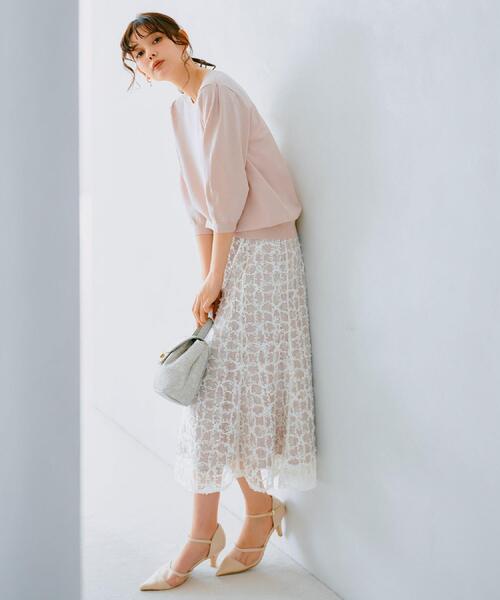 index（インデックス）の「フラワージャカードショルダーバッグ（ショルダーバッグ・レディース・グレー/ライトベージュ・00）」の3枚目の写真