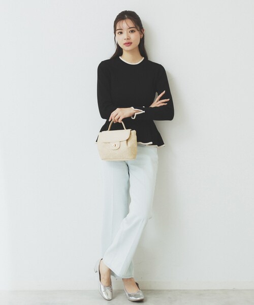 index（インデックス）の「フラワージャカードショルダーバッグ（ショルダーバッグ・レディース・グレー/ライトベージュ・00）」の8枚目の写真