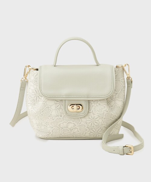 index（インデックス）の「フラワージャカードショルダーバッグ（ショルダーバッグ・レディース・グレー/ライトベージュ・00）」の9枚目の写真