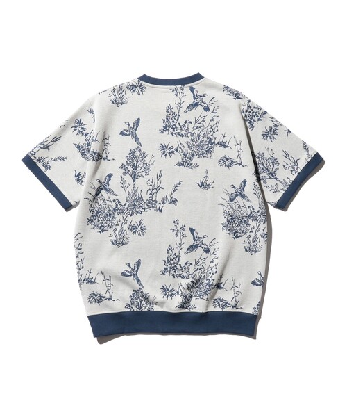 BEAMS PLUS(ビームスプラス)の「バード柄 ジャカード ニット Tシャツ(Tシャツ/カットソー・メンズ・オフホワイト・M/S/L/XL)」の8枚目の写真