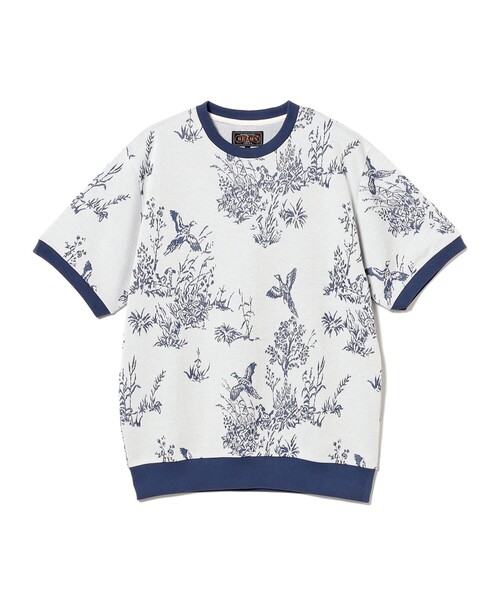 BEAMS PLUS(ビームスプラス)の「バード柄 ジャカード ニット Tシャツ(Tシャツ/カットソー・メンズ・オフホワイト・M/S/L/XL)」の9枚目の写真