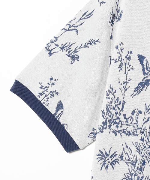 BEAMS PLUS(ビームスプラス)の「バード柄 ジャカード ニット Tシャツ(Tシャツ/カットソー・メンズ・オフホワイト・M/S/L/XL)」の11枚目の写真