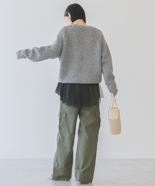 AMERICAN HOLIC(アメリカンホリック)の「チュールドッキングカットプルオーバー(その他トップス・レディース・ブラック/オフホワイト・L/M)」の13枚目の写真