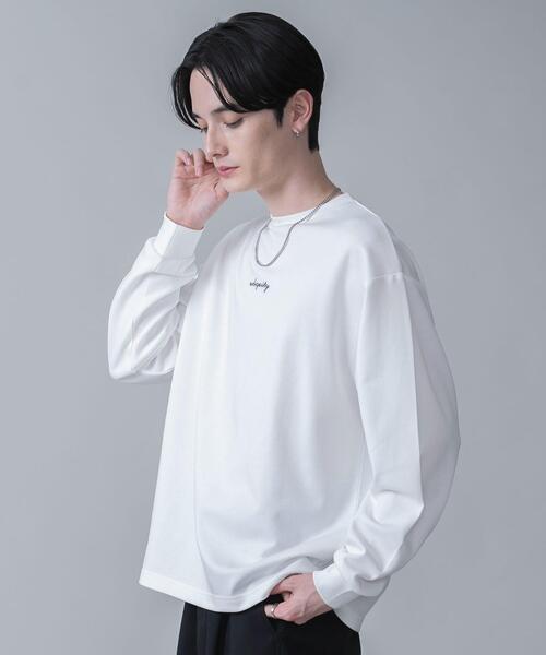 BROWNY（ブラウニー）の「BROWNY/AIRFUNCTIONシンプルロゴロンT（Tシャツ/カットソー・メンズ・ホワイト/ブラック・MEDIUM/LARGE）」の6枚目の写真