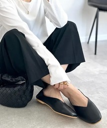 aquagarage | スクエアトゥフラットシューズ(パンプス)
