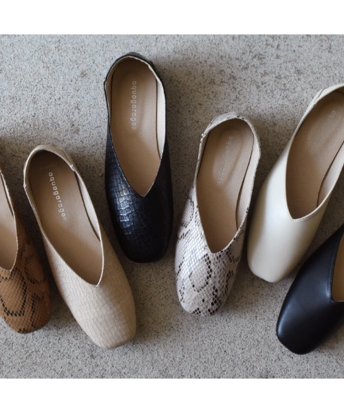 aquagarage（アクアガレージ）の「スクエアトゥフラットシューズ（パンプス・レディース・ブラック/アイボリー/グレー系その他/ブラック系その他2/ブラウン系その他2/グリーン系その他3/ベージュ系その他/ホワイト・23.0cm/23.5cm/24.0cm/24.5cm/22.5cm/22.0cm/25.0cm）」の9枚目の写真