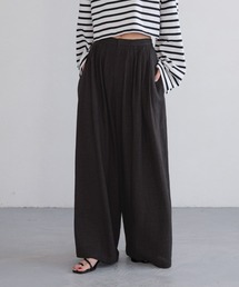 yuw | リネンギャザーワイドパンツ　322053(その他パンツ)